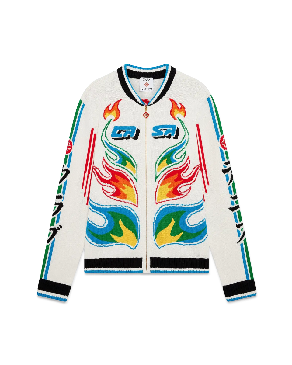 Flame Laurel Cotton Knit Casa Club Jacket