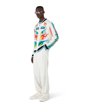 Flame Laurel Cotton Knit Casa Club Jacket