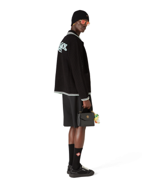 Embroidered Cotton Crochet Long Sleeve Shirt