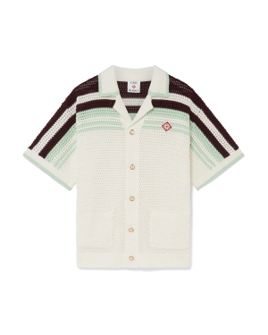 Tennis Cotton Crochet Short Sleeve Shirt