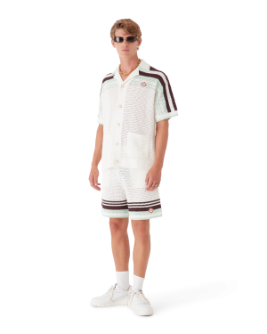 Tennis Cotton Crochet Short Sleeve Shirt