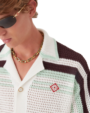 Tennis Cotton Crochet Short Sleeve Shirt