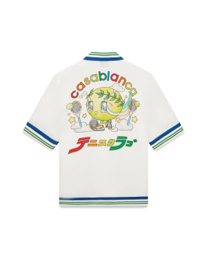 Tennis Mascot Short Sleeve Silk Twill Shirt