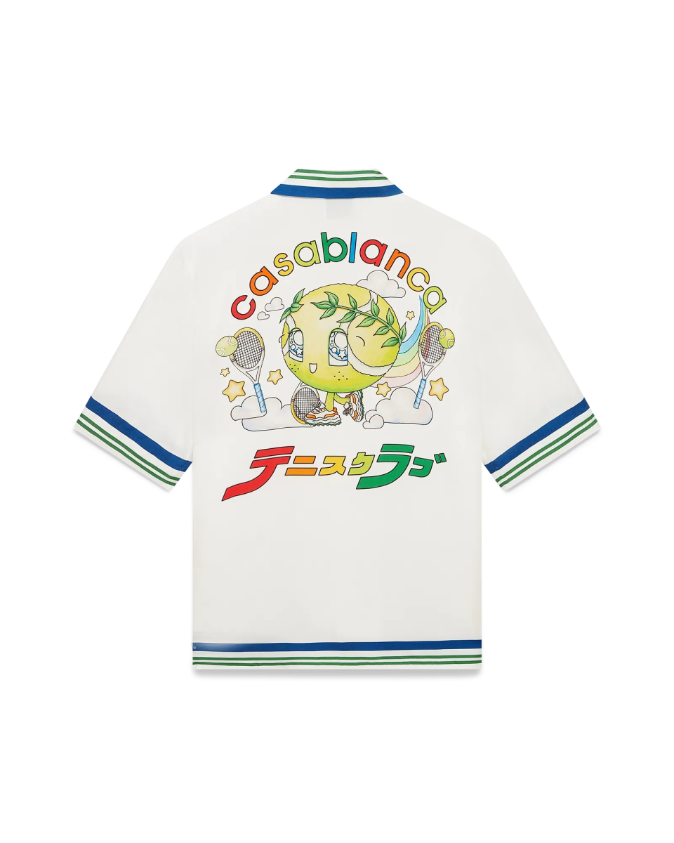 Tennis Mascot Short Sleeve Silk Twill Shirt