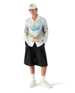 Paris Store Long Sleeve Silk Shirt