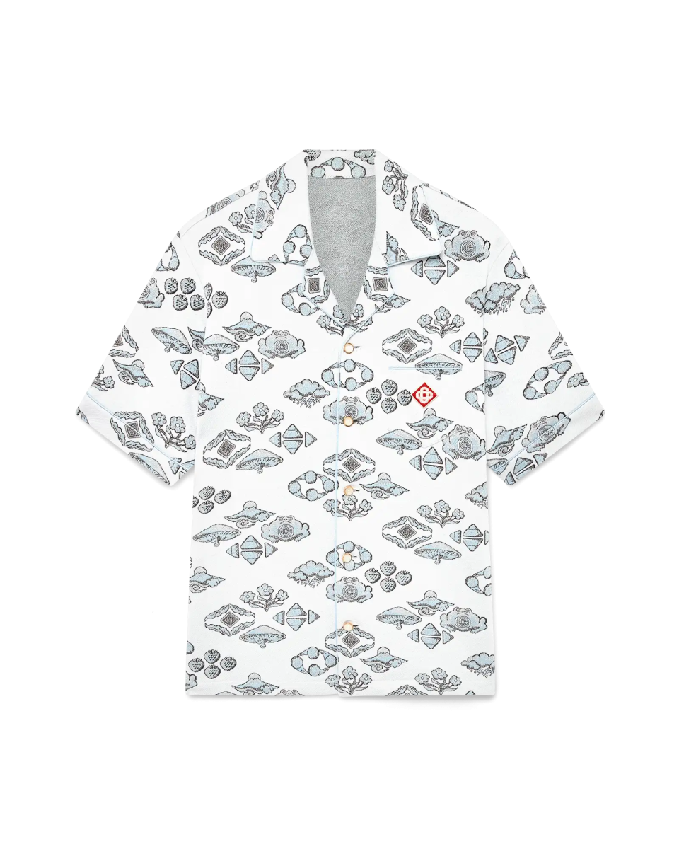Jacquard Motif Short Sleeve Shirt