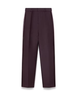 Blend Tailored Side Stripe Wool Silk Trousers