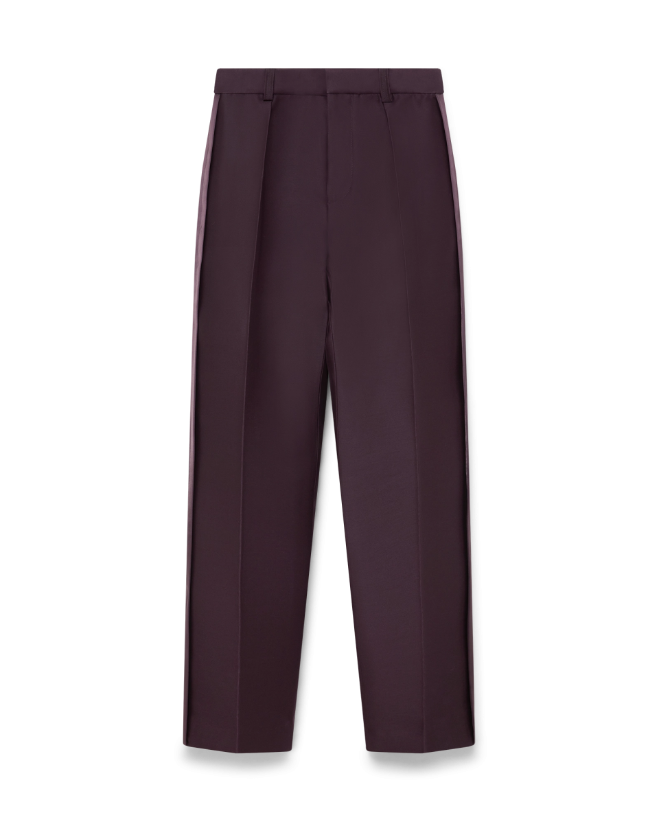 Blend Tailored Side Stripe Wool Silk Trousers