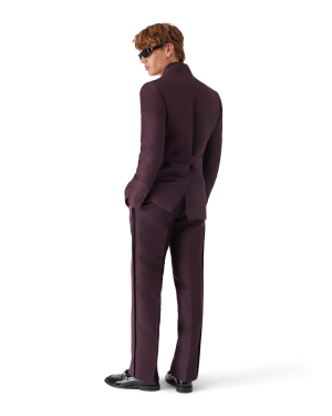 Blend Tailored Side Stripe Wool Silk Trousers