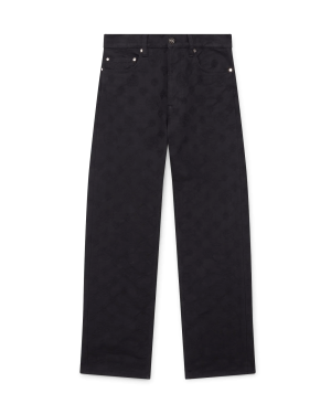 Denim Monogram Straight Leg Jeans