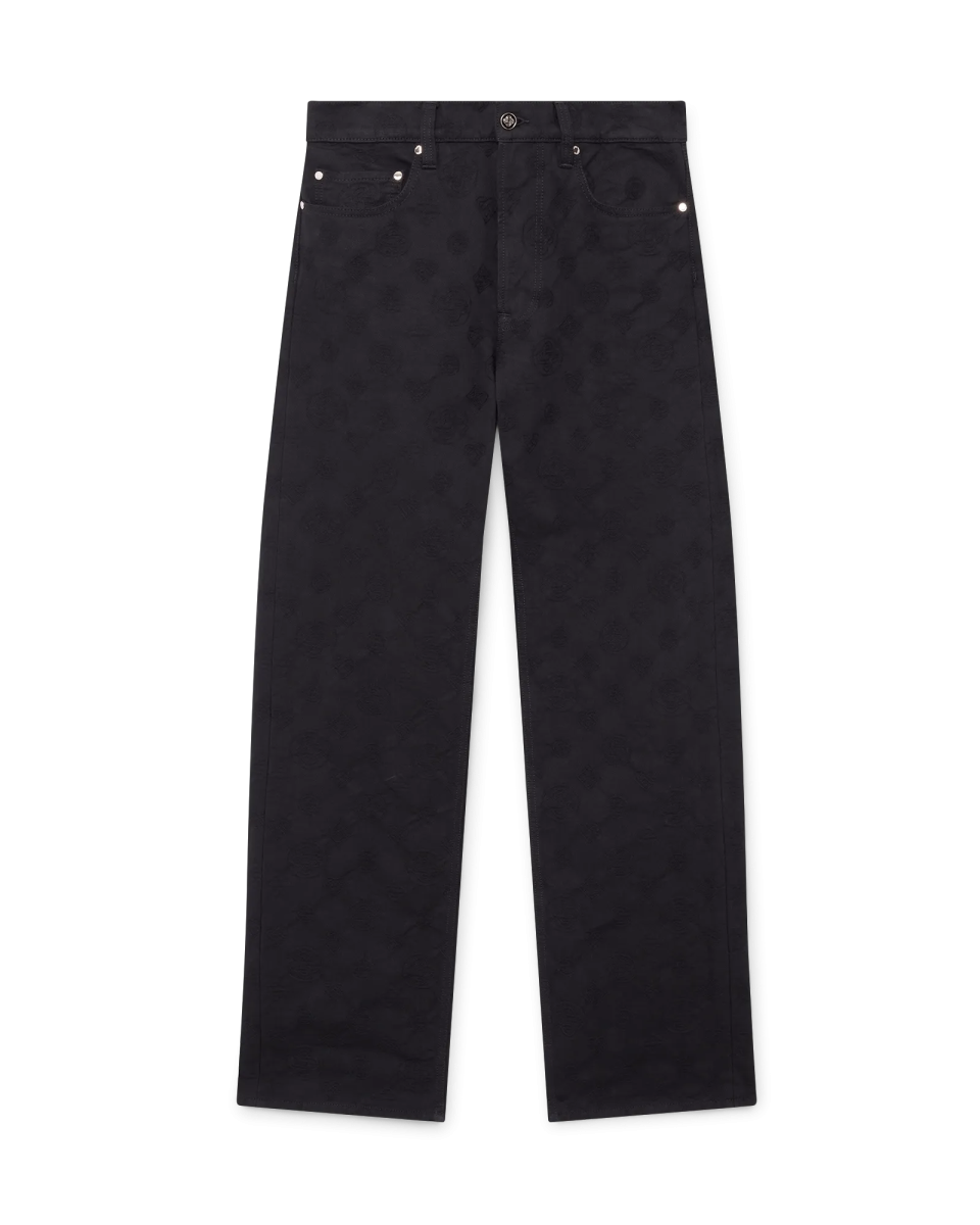 Denim Monogram Straight Leg Jeans