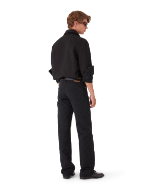 Denim Monogram Straight Leg Jeans