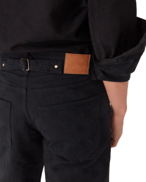 Denim Monogram Straight Leg Jeans