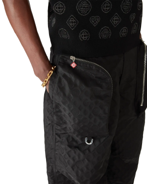 Nylon Jacquard Cargo Trousers