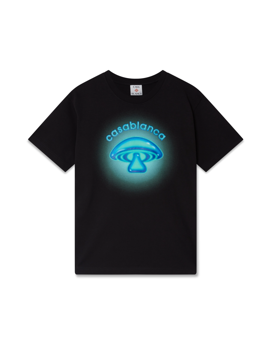 Airbrush Mushroom Logo Short Sleeve T-Shirt