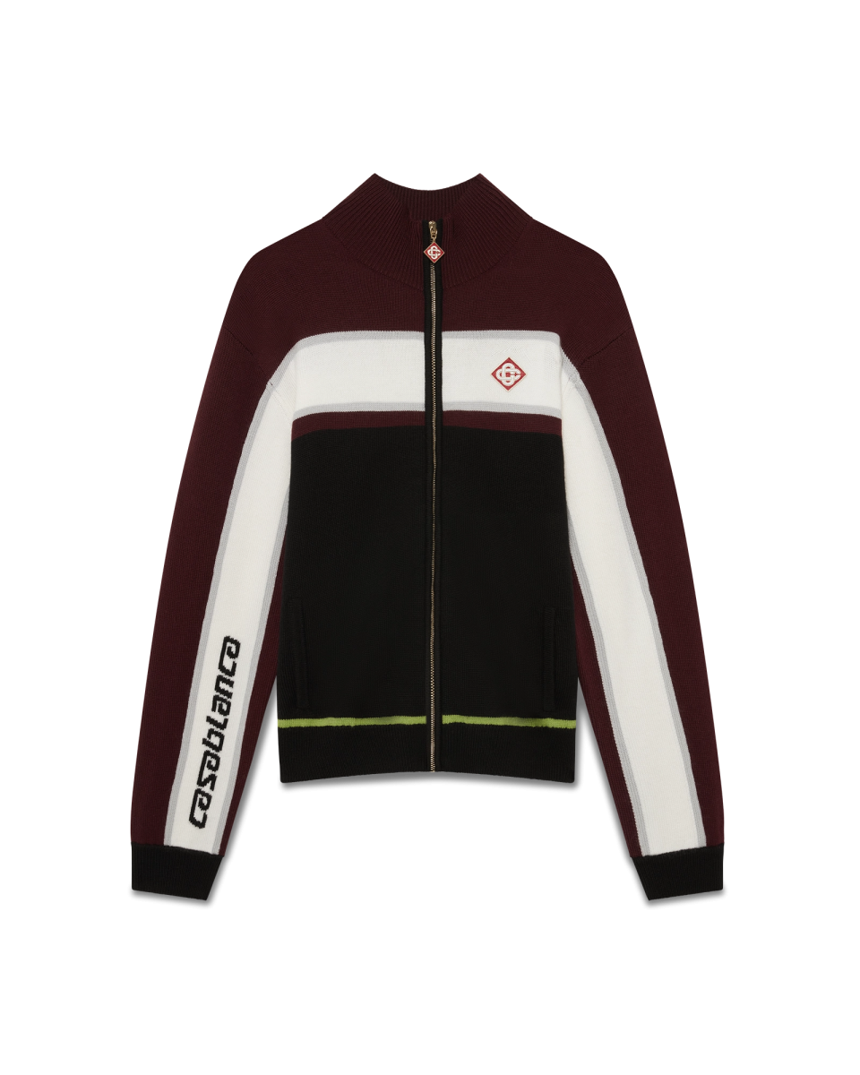 Stripe Merino Knit Track Jacket