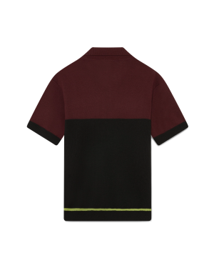 Stripe Merino Knit Polo