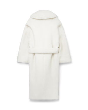 Off-White Faux Shearling Robe Coat