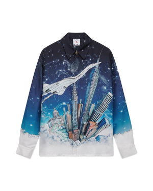 Vol De Nuit Long Sleeve Silk Shirt