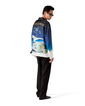 Vol De Nuit Long Sleeve Silk Shirt