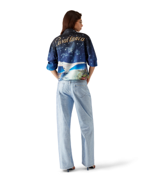 Vol De Nuit Long Sleeve Silk Shirt