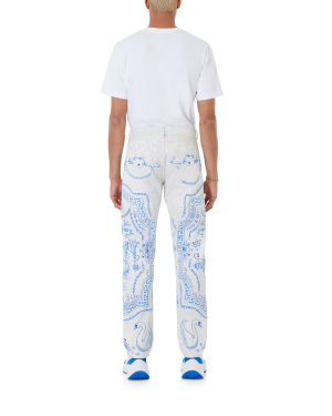 Plat A Dessert Blanc Denim Trousers