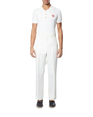 Silk Suiting Wide Leg Trousers