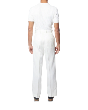 Silk Suiting Wide Leg Trousers