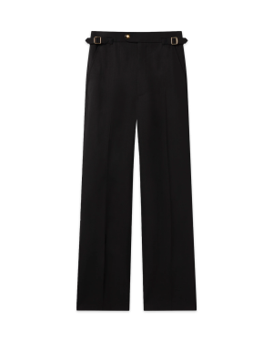 Straight Leg Silk Trousers
