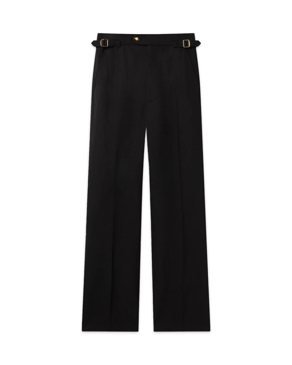 Straight Leg Silk Trousers