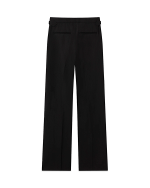 Straight Leg Silk Trousers