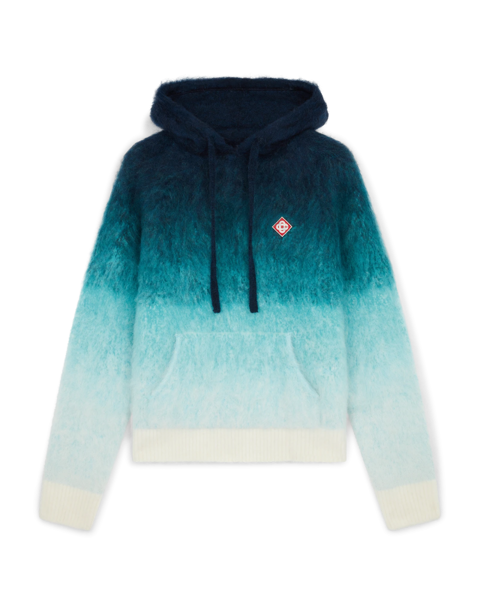 Gradient Mohair Hooded Sweatshirt