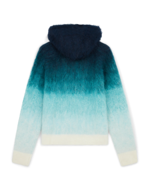 Gradient Mohair Hooded Sweatshirt