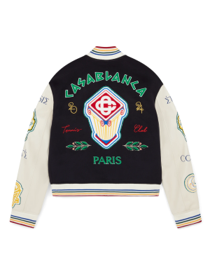 Chenille Patchwork Bomber Jacket