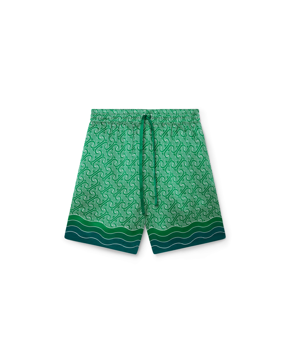 Column Monogram Silk Shorts