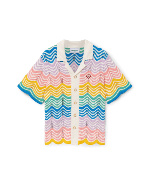 Gradient Wave Knit Shirt