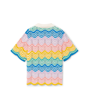 Gradient Wave Knit Shirt
