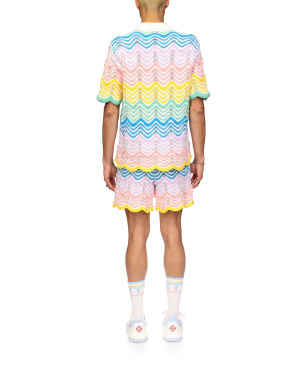 Gradient Wave Knit Shirt