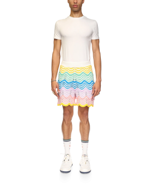 Gradient Wave Knit Shorts