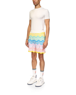Gradient Wave Knit Shorts