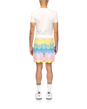 Gradient Wave Knit Shorts