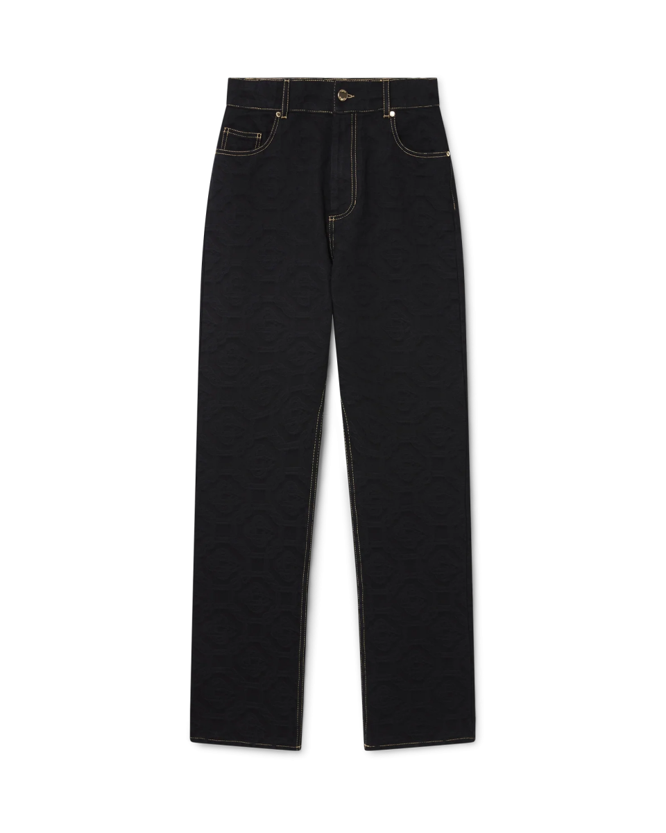 Jacquard Denim Jeans