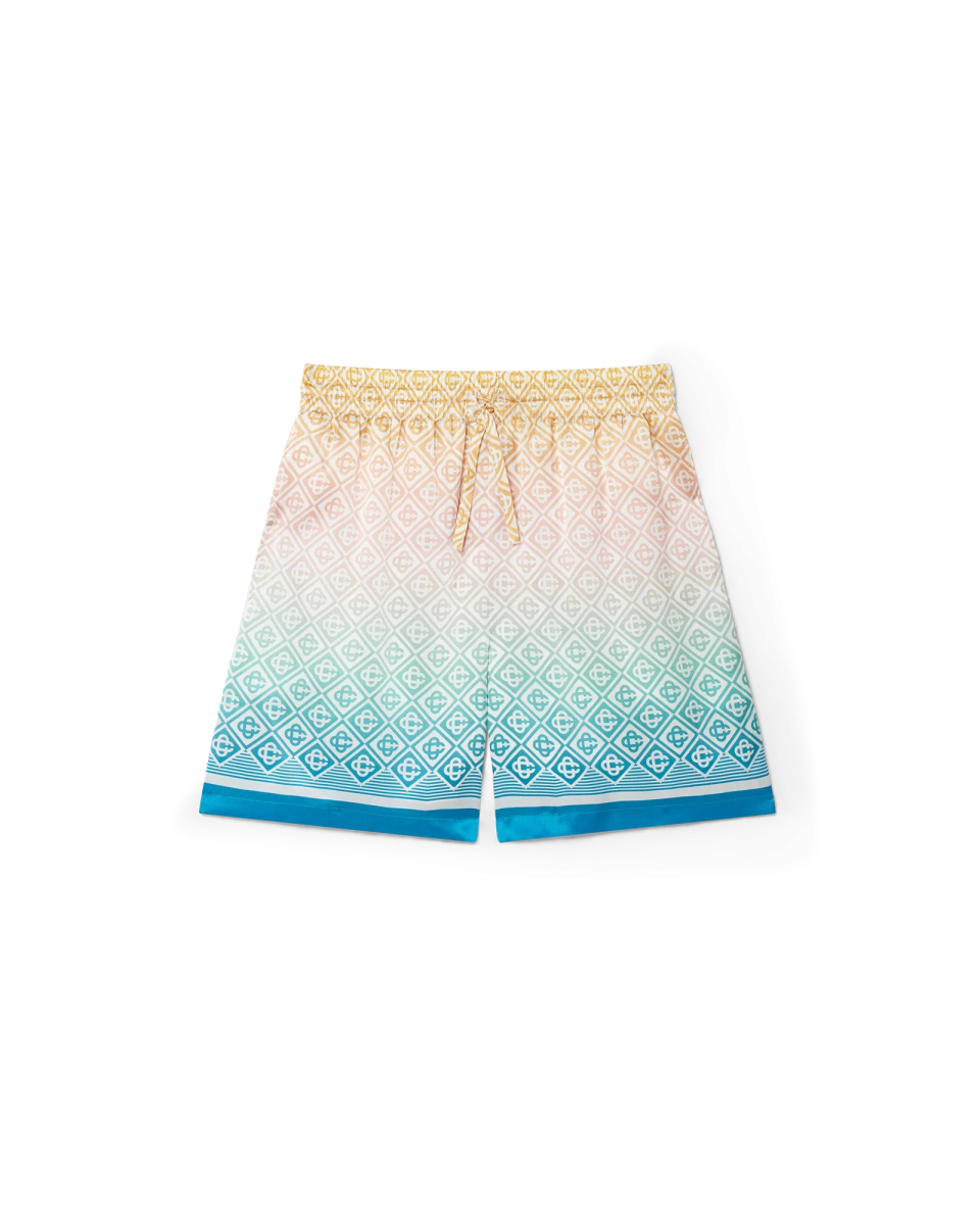 Gradient Monogram Silk Shorts