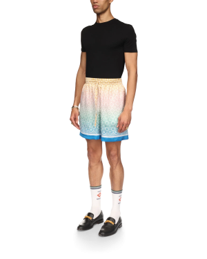 Gradient Monogram Silk Shorts