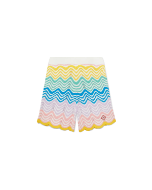 Gradient Wave Knit Shorts