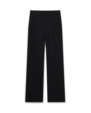 Straight Leg Wool Trousers
