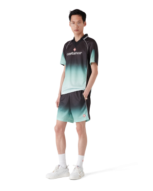 Gradient Monogram Jacquard Short Sleeve Football Shirt