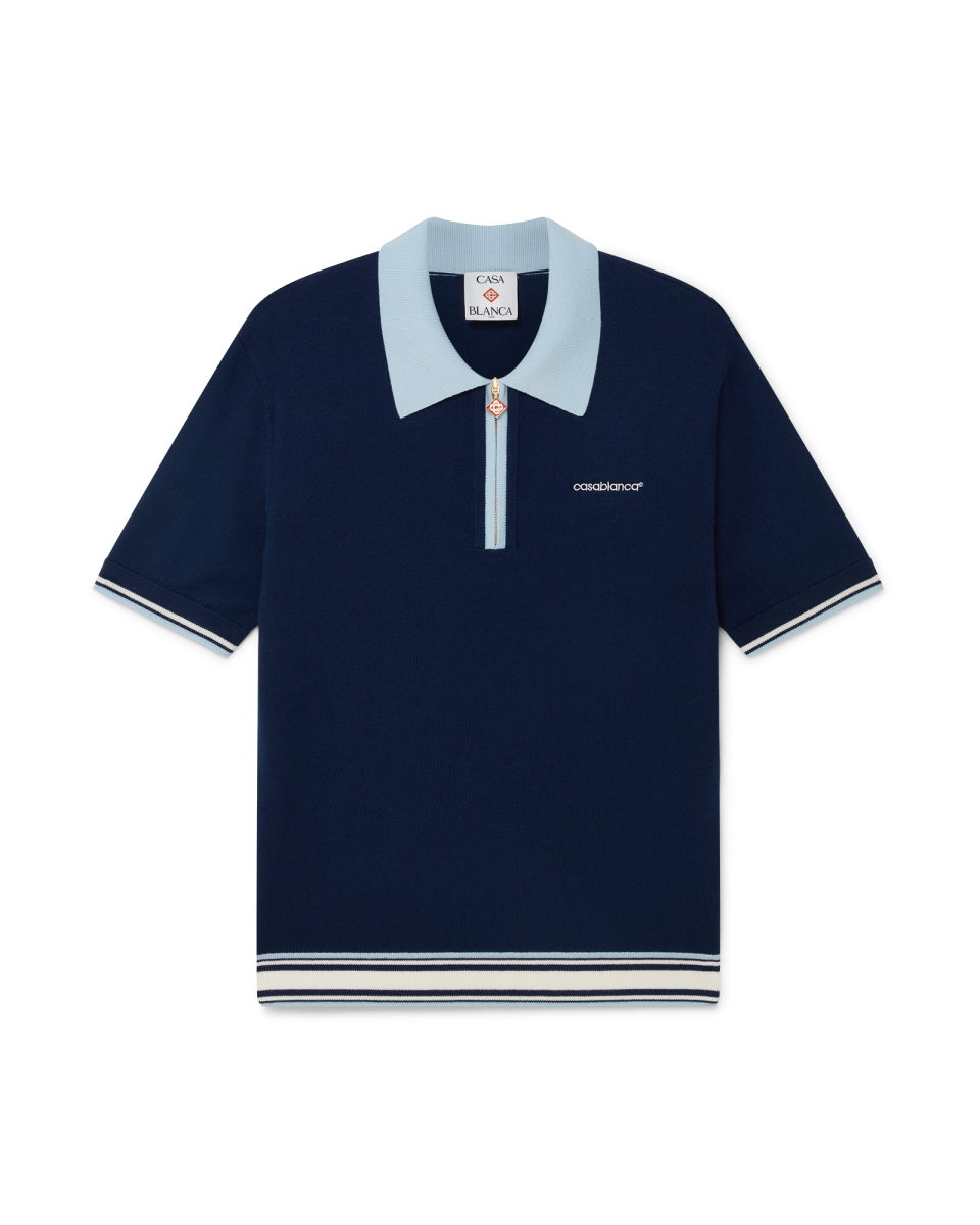 Merino Knit Tennis Polo Shirt