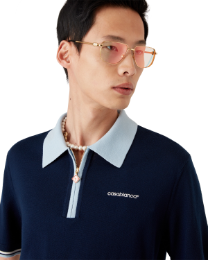 Merino Knit Tennis Polo Shirt