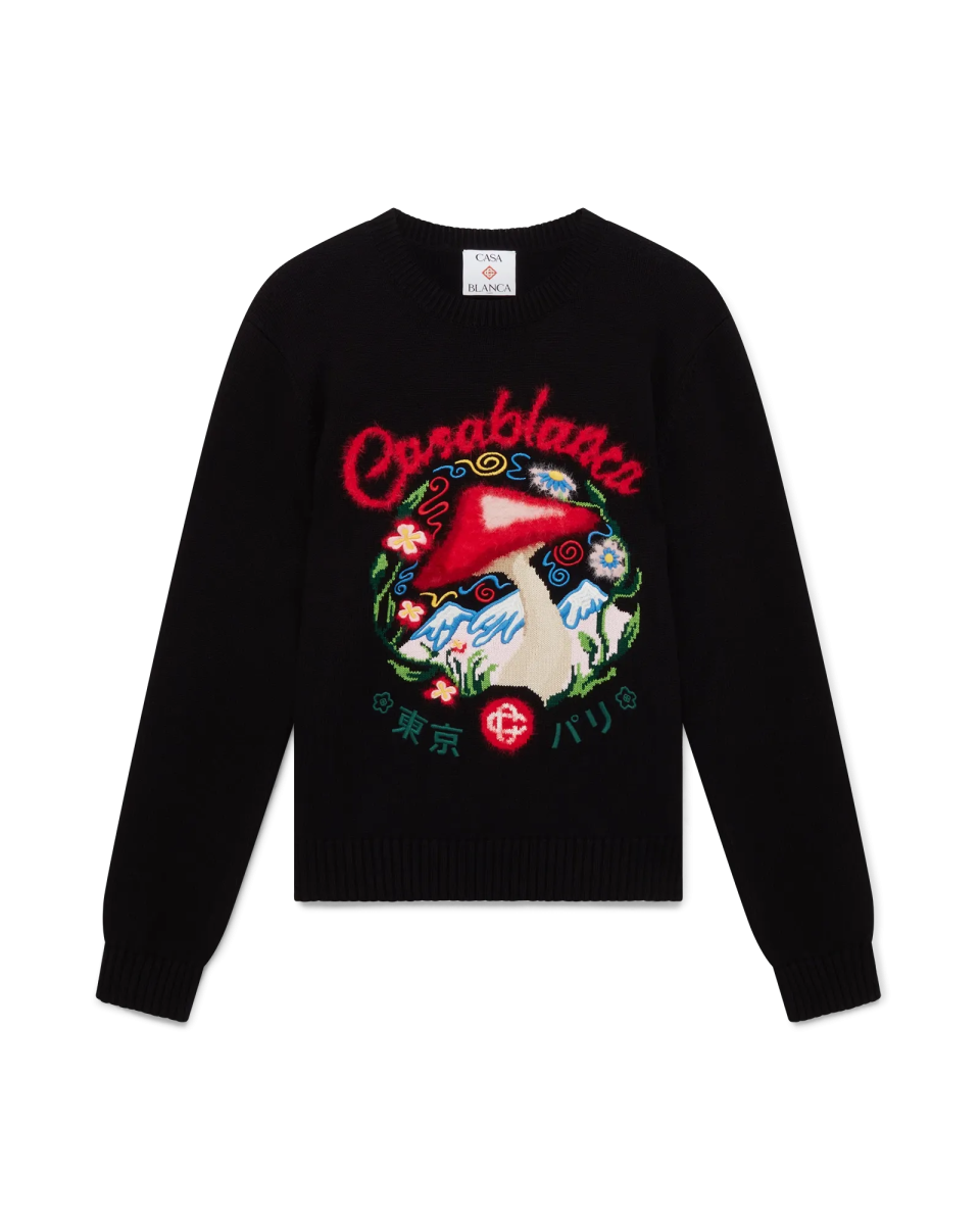 Cotton Embroidered Mushroom Jumper